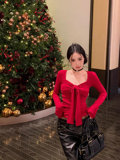 Blusa de Manga Larga con Moño para Otoño Invierno - Image 23