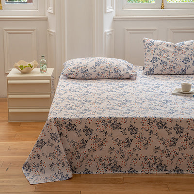 Sábana Estampada Algodón Puro Diseño Floral Pastoral Individual - Image 5
