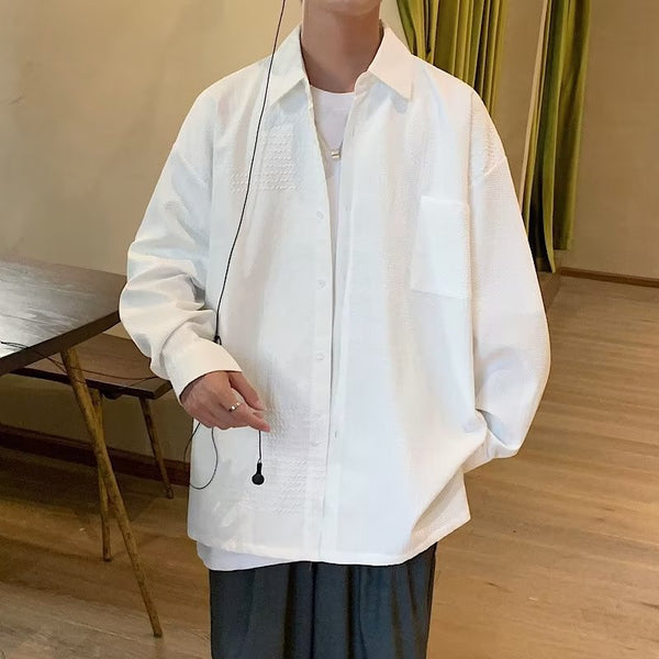 Camisa de Manga Larga Pi Shuai - Abrigo Tendencia Primavera Otoño