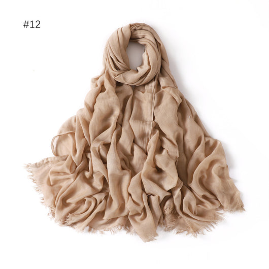 Pashmina Modal Fina Transpirable - Chal Ligero Monocromático para Mujer - Image 17