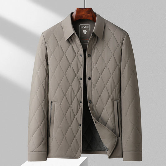 Chaqueta Térmica Acolchada de Seda Mulberry para Hombres Adultos y Mayores
