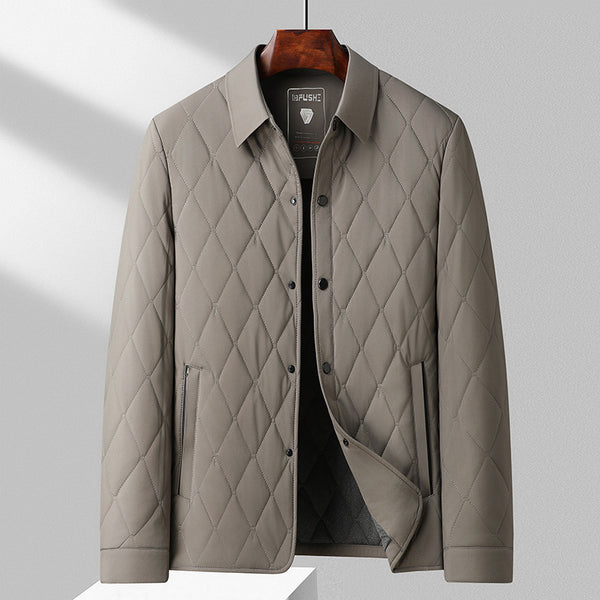 Chaqueta Térmica Acolchada de Seda Mulberry para Hombres Adultos y Mayores