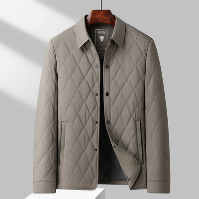 Chaqueta Térmica Acolchada de Seda Mulberry para Hombres Adultos y Mayores