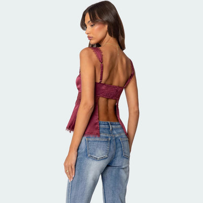 Blusa Camisola con Encaje y Tirantes Finos - Image 4