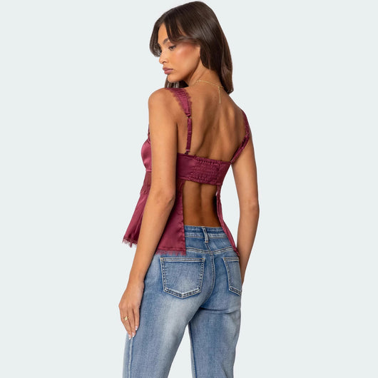 Blusa Camisola con Encaje y Tirantes Finos - Image 4