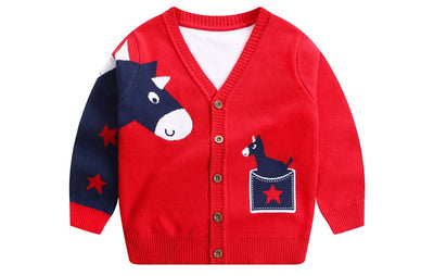 Suéter Infantil Escote V Diseño Cartoon para Otoño - Image 11
