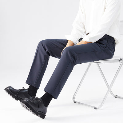 Pantalones Casuales Rectos con Botón en la Cintura Estilo Coreano para Hombre - Image 12