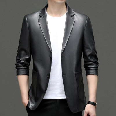 Chaqueta de Cuero para Hombre Estilo Moderno