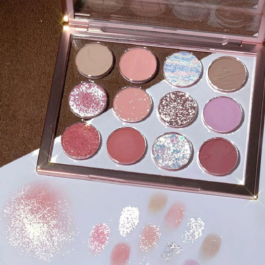 Paleta de Sombras Amber de 12 Tonos - Maquillaje Profesional - Image 2