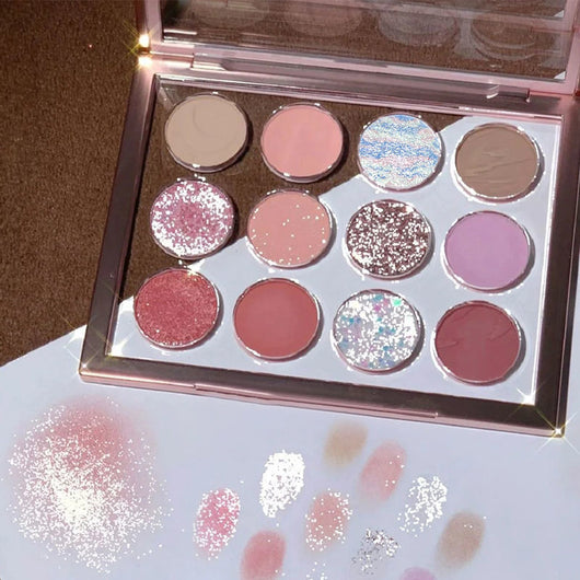 Paleta de Sombras Amber de 12 Tonos - Maquillaje Profesional - Image 2