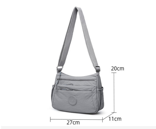 Bolsa Mensajera Casual Ligera Multicompartimento Diseño Simple - Image 11