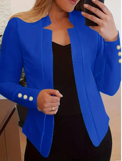 Blazer Ejecutivo de Color Sólido con Puños Estructurados - Image 19