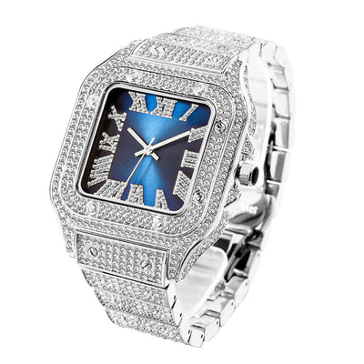 Reloj Hip Hop Cuadrado con Diamantes Completos para Hombre - Image 13