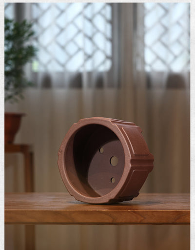 Maceta Hexagonal de Arena Púrpura para Bonsái - Diseño Clásico Minimalista - Image 9