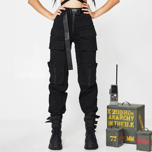 Pantalones Cargo Cintura Alta Slim Fit con Bolsillos para Mujer - Image 18