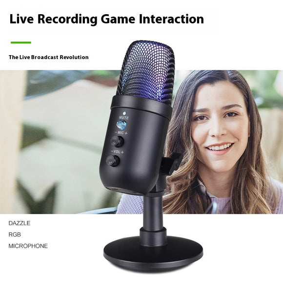 Micrófono USB RGB para Streaming, Gaming y Karaoke