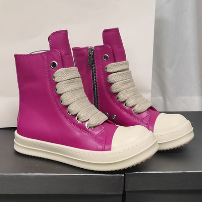 Botas Altas de Cuero Unisex - Sneakers Deportivos para Parejas Tallas Grandes - Image 7