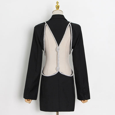Blazer Occidental Ajustado con Halter y Botón Frontal - Image 8