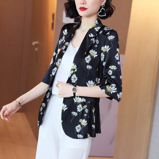 Blazer Suelto de Temperamento Femenino con Mangas 3/4 - Image 4
