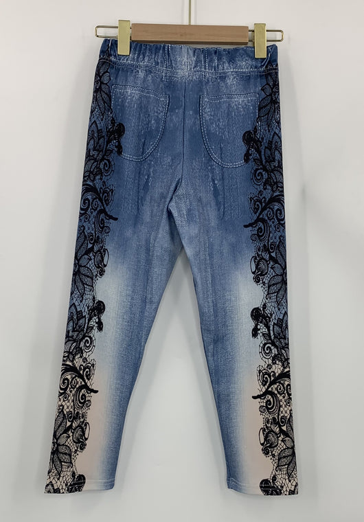 Pantalones Capri Skinny Estampados de Tela Vaquera Sintética Cintura Media - Image 22