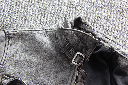 Chaqueta de Cuero para Motociclista con Bolsillos de Negocios - Image 14