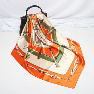 Pañuelo de Seda Estampado Cuadrado