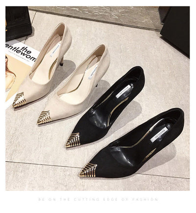 Tacones Altos Puntiagudos con Punta Metálica - Diseño Versátil y Elegante - Image 23
