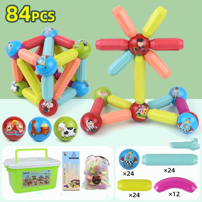 Juego de Construcción Magnética Grande para Aprendizaje Temprano - Bloques Variados DIY - Image 8