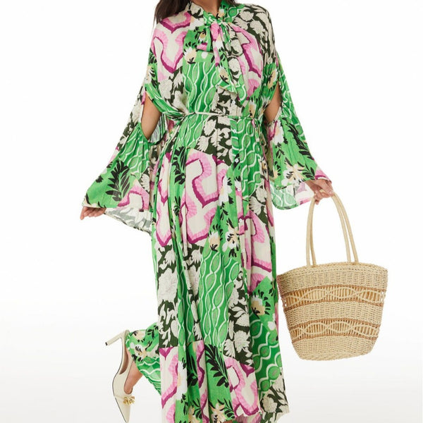 Vestido Camisa Convertible de Primavera con Cinturón Reversible