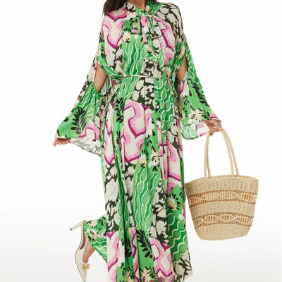 Vestido Camisa Convertible de Primavera con Cinturón Reversible - Image 2