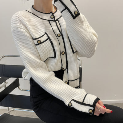 Cardigan de Lana Tejido con Combinación de Colores - Image 3