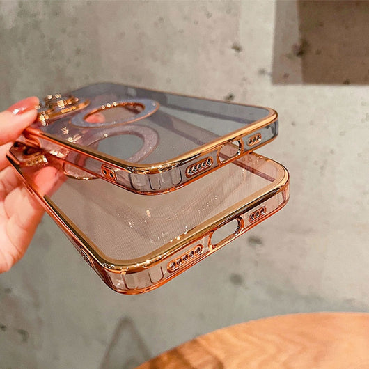 Funda Telefónica con Diamantes Electrochapados y Protector de Lente - Image 24