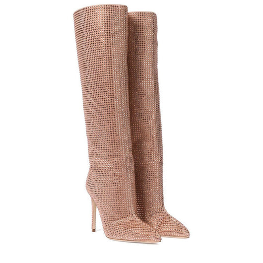 Botas Altas de Tacón Stiletto con Cristales para Mujer - Image 7