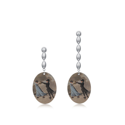 Aretes de Lujo Minimalista con Atmósfera Trendy para Mujer - Image 6
