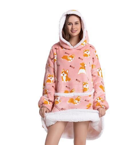 Pijama Sudadera con Capucha y Manta - Abrigo Cálido Versátil - Image 4