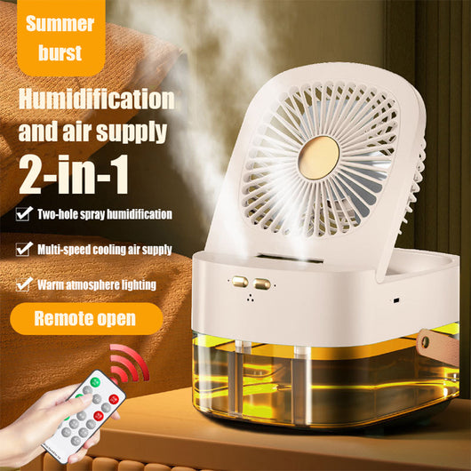 Mini Climatizador y Ventilador de Escritorio con Humidificador y Control Remoto - Image 5