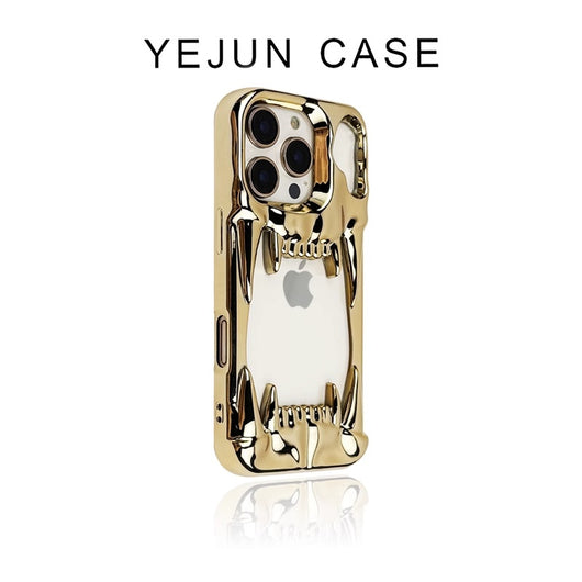 Funda para Celular Calavera Tigre Plateada con Electroplating Hueco - Image 23