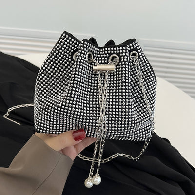 Bolso Bandolera Diagonal con Cadena de Diamantes - Image 4