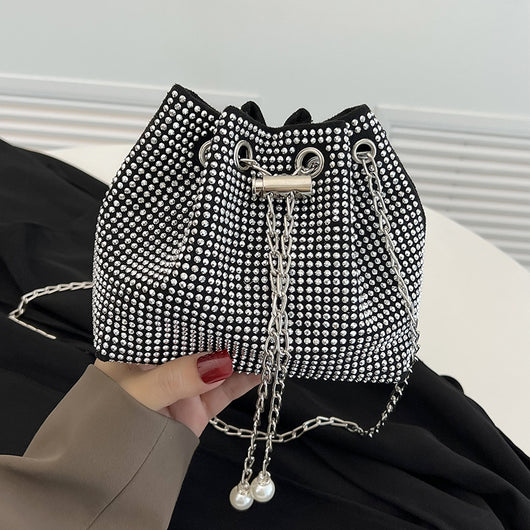 Bolso Bandolera Diagonal con Cadena de Diamantes - Image 4