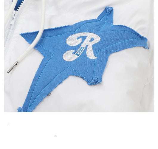Chaqueta Acolchada con Capucha y Parches de Estrella - Estilo Urbano - Image 11