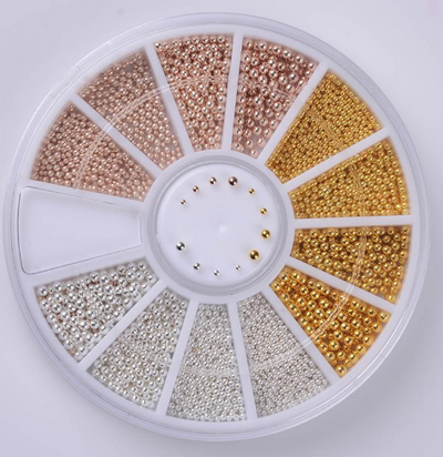 Caja de Diamantes para Manicura con Baño de Oro - 12 Diseños de Formas Fancy - Image 11