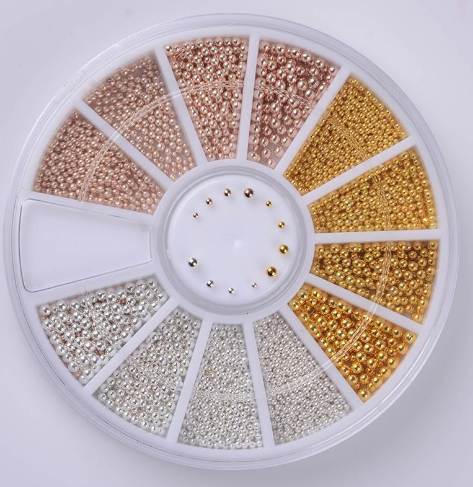 Caja de Diamantes para Manicura con Baño de Oro - 12 Diseños de Formas Fancy - Image 11