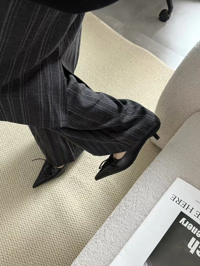 Zapatos de Tacón Grueso con Moño - Slip-on Cómodos y Elegantes - Image 13