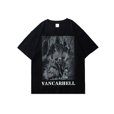 Camiseta Oversize con Estampado de Calavera