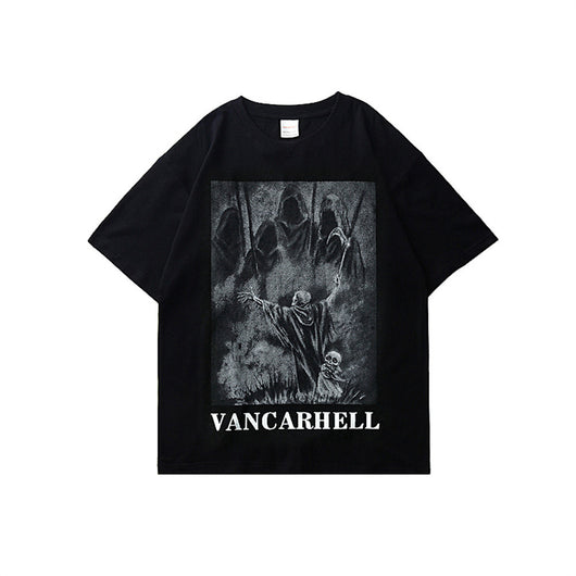 Camiseta Oversize con Estampado de Calavera