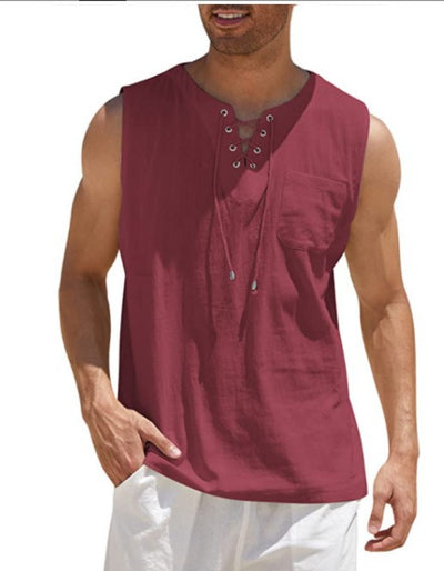 Camiseta Casual para Hombre con Cuello y Corbata - Manga Corta - Image 14