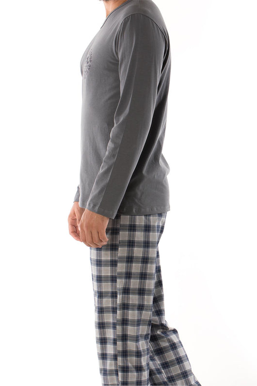 Pijama Largo de Algodón para Hombre - Comodidad Casual - Image 8