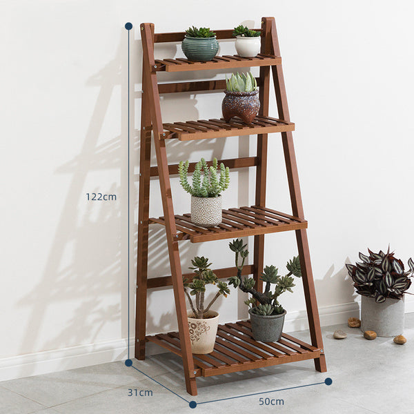 Macetero de Madera Multinievel para Interiores - Soporte Elegante para Plantas