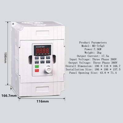 Variador de Frecuencia Trifásico 380V - Control de Velocidad 0.75 a 7.5kW - Image 15
