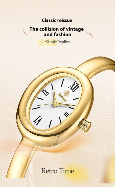 Reloj de Cuarzo Ovalado Retro Multifuncional para Mujer - Image 19